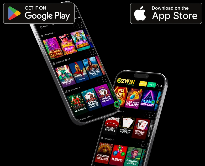 Ozwin Casino on mobile devices